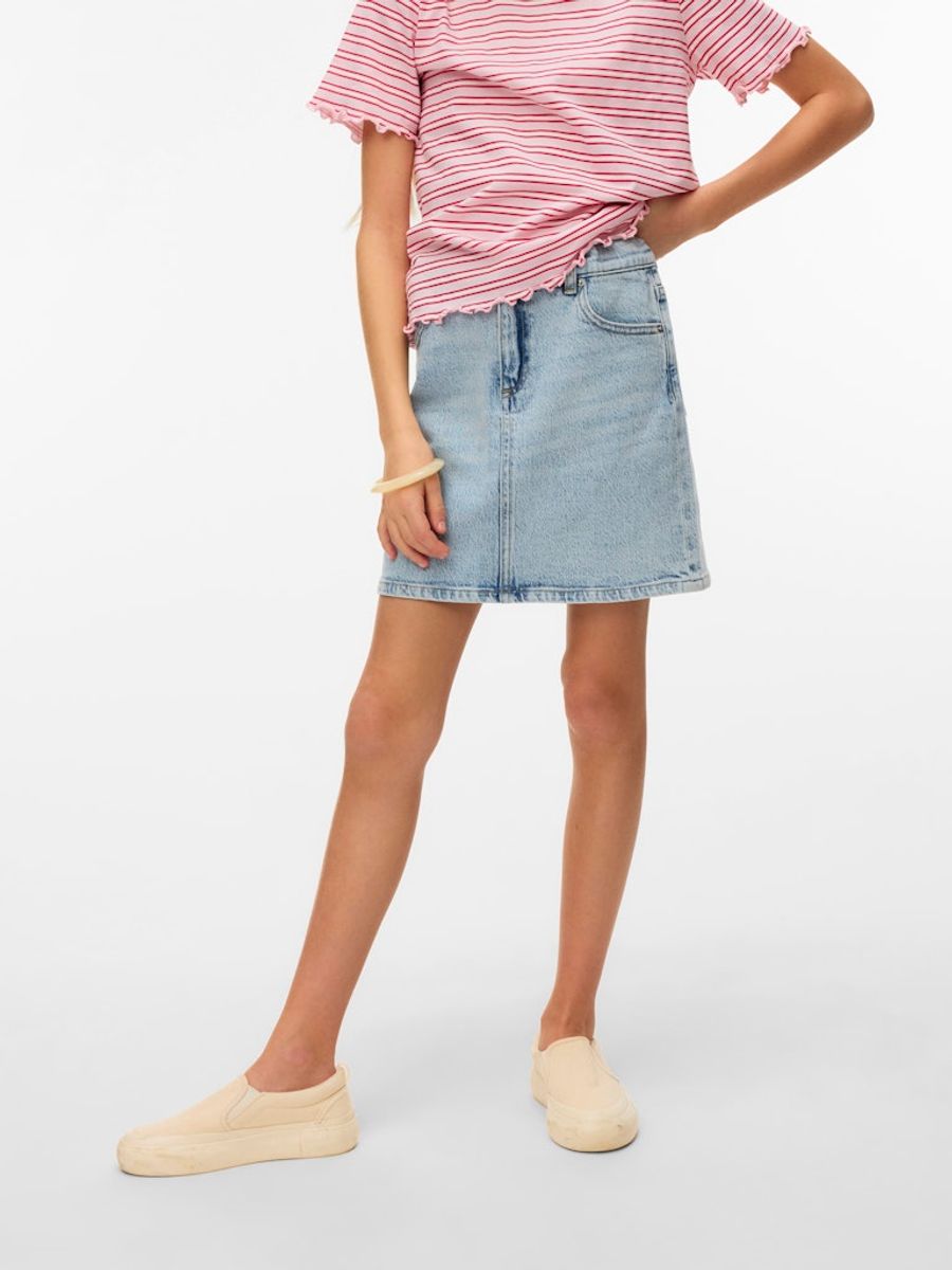 Vero Moda Girl Tessa Skjørt Light Blue Denim