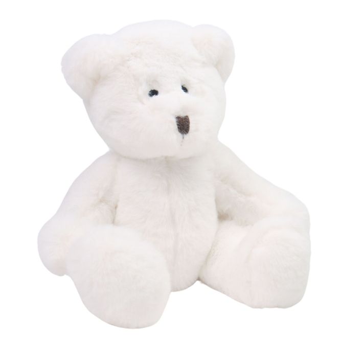 Hovedbilde Carlo Baby Hvit Teddybjørn med Babyteppe i fleece