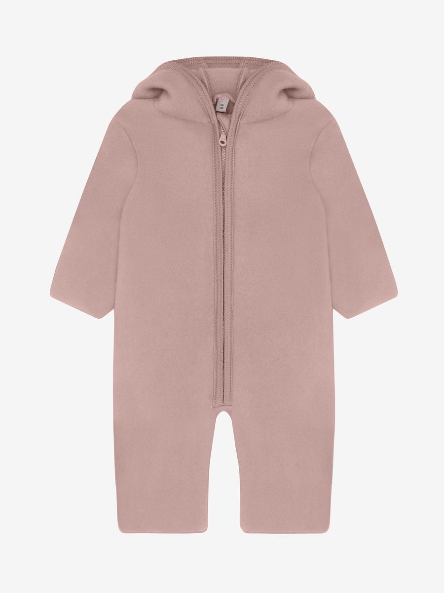HUTTEliHUT Ullfleecedress med Ører Mahogany Rose