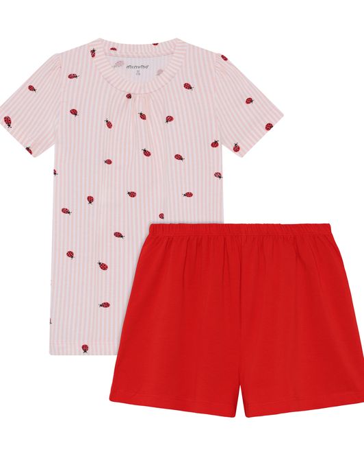 Hovedbilde Minymo T-skjorte og Shorts Sett Peach Blush