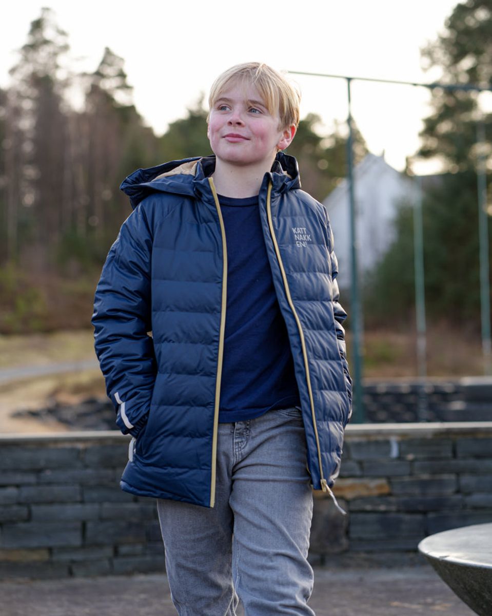 Kattnakken Regnboblejakke Dis Jr Marine
