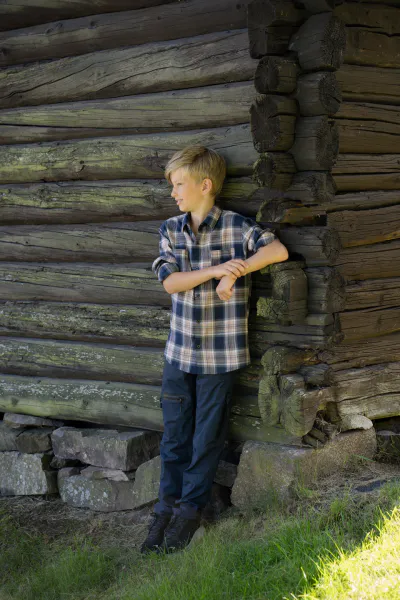 Salto Alvin Flanellskjorte Blå Rutet