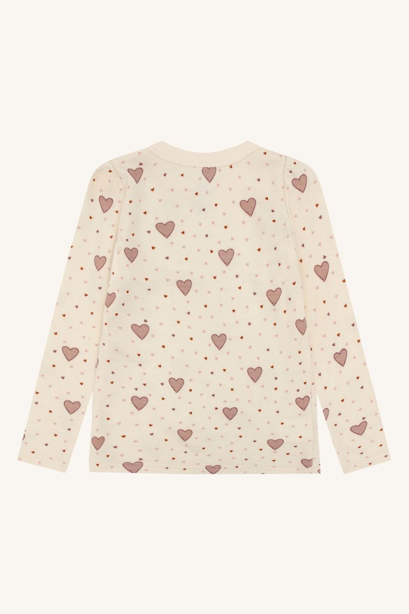 Hust and Claire Abba Hearts Puff Genser Ull/Bambus Off White