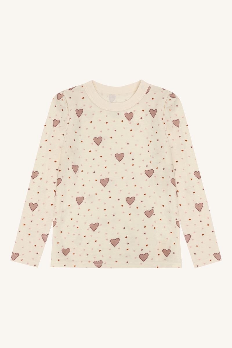 Hust and Claire Abba Hearts Puff Genser Ull/Bambus Off White