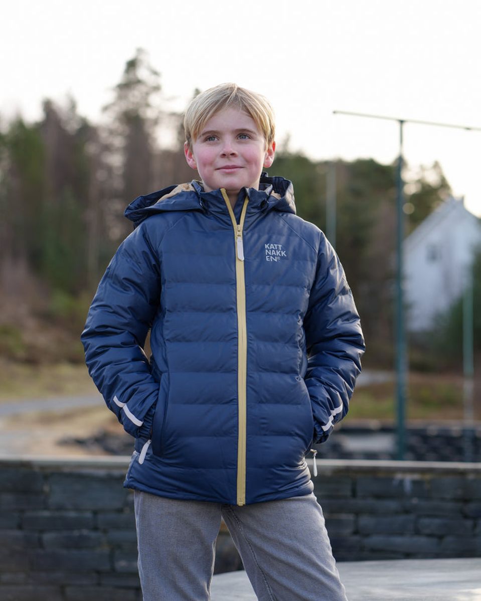 Kattnakken Regnboblejakke Dis Jr Marine