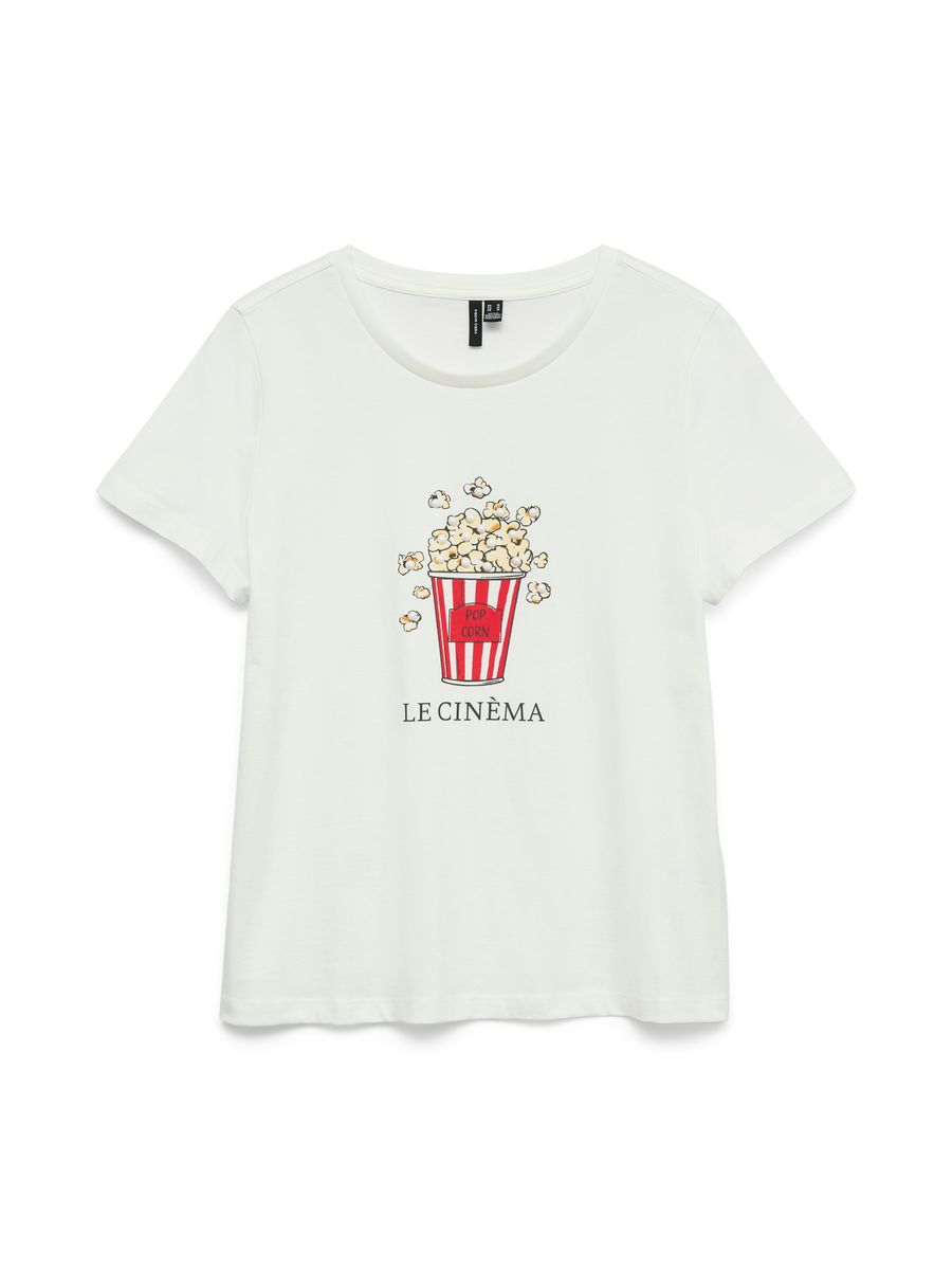 Vero Moda Girl Clara Francis T-skjorte kort erme  hvit