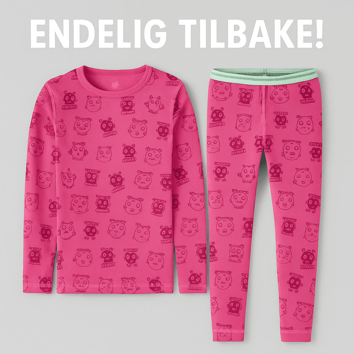 Vossatassar Tass Bambus Superundertøy Sett Pink