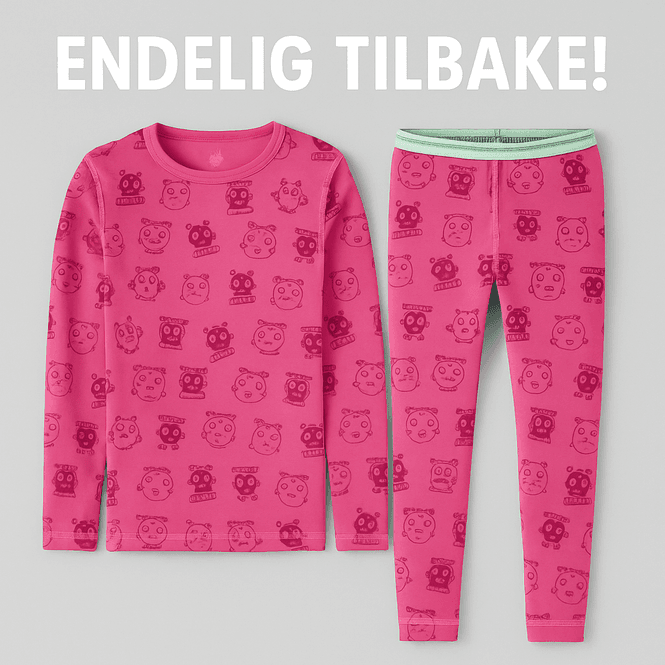 Hovedbilde Vossatassar Tass Bambus Superundertøy Sett Pink