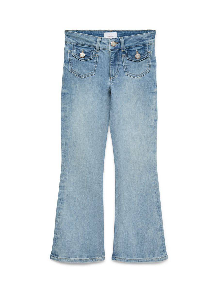 Vero Moda Girl Flash jeans Flared med frontlommer  lys blå denim