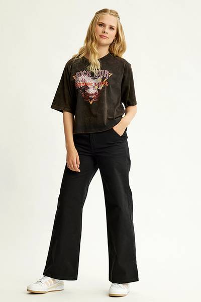 D-Xel Kiwa 986 Kiwa Wide Leg Pants Black