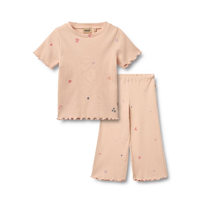 Hovedbilde Wheat T-Shirt & Bukse Sett Alicia  Rose Flowers