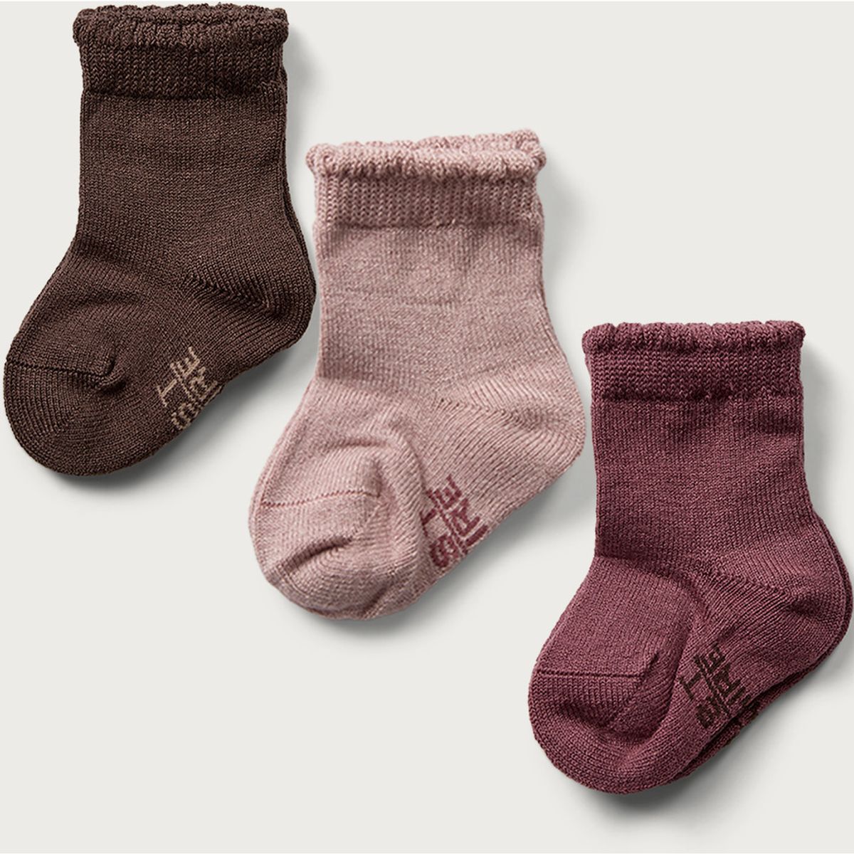 Hust and Claire Foty 3-Pack Sokker Ull/Bambus Old Rose