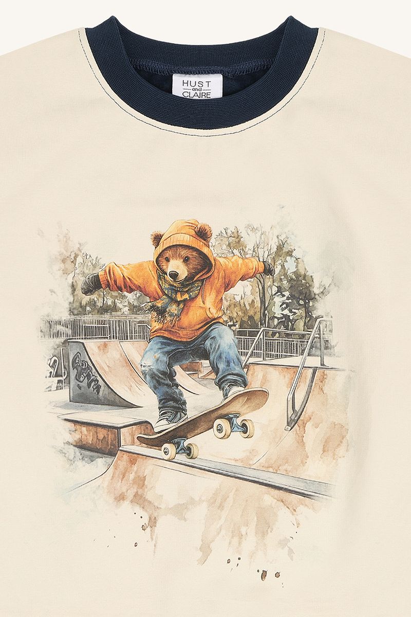 Hust and Claire Sejer Skating Bear Genser Blues