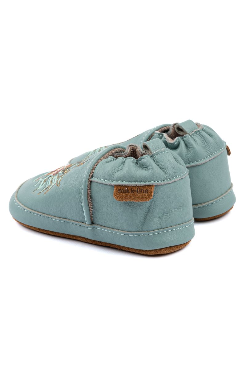 Mikk-Line Skinn tøfler 3D  Green Bay