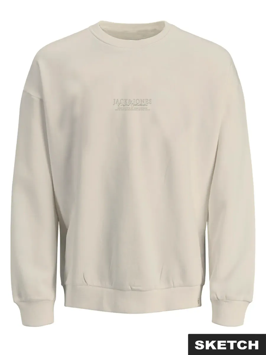 Jack & Jones Junior Bleecker Sweat Crew Neck Antique White