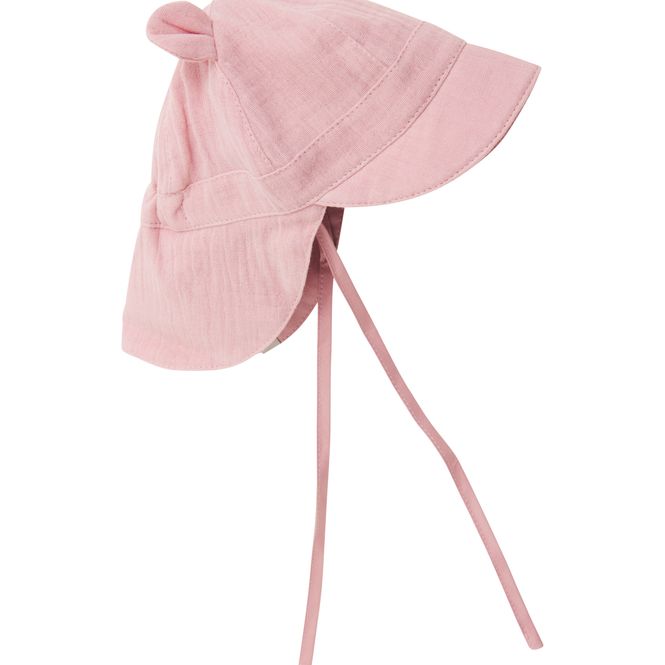 Hovedbilde HUTTEliHUT Sommerhatt Med Ører Muslin Pale Mauve